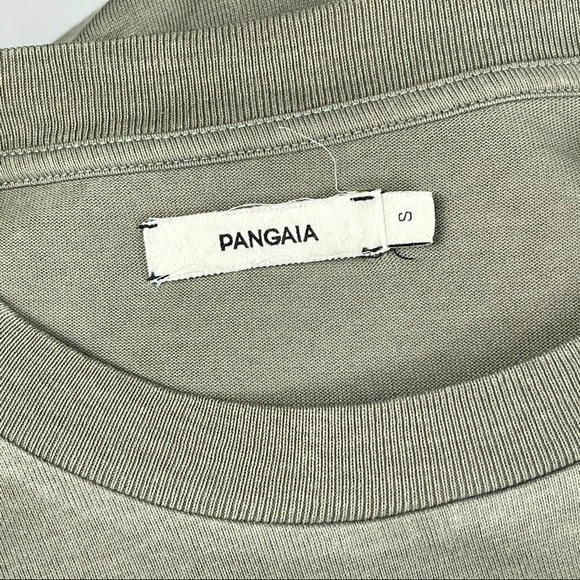 Pangaia Seaweed Fiber Cropped Shoulder Tee Grey - Picture 6 of 8